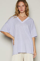 POL V-Neck Half Sleeve T-Shirt OutfitFlow